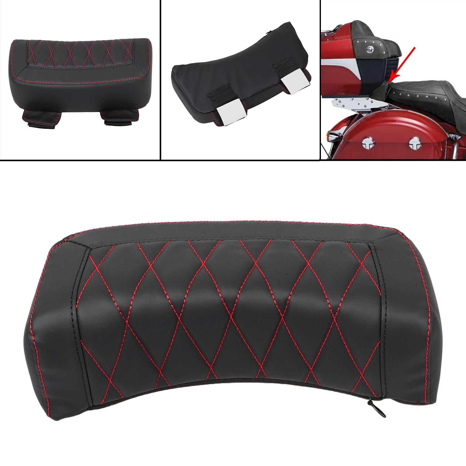 Synthetic leather+Foam Rear Seat Trunk Filler Pad For Indian Chieftain Limited