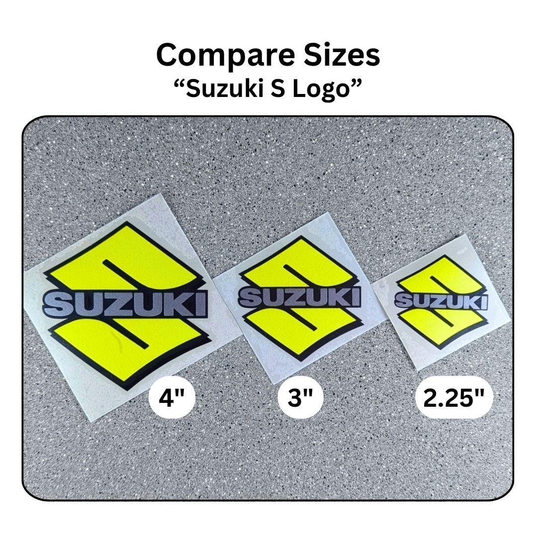 Suzuki S decals 750 stickers 600 gsxr 1000 sv 650 250 rm 8r moto gp z 450 90 50