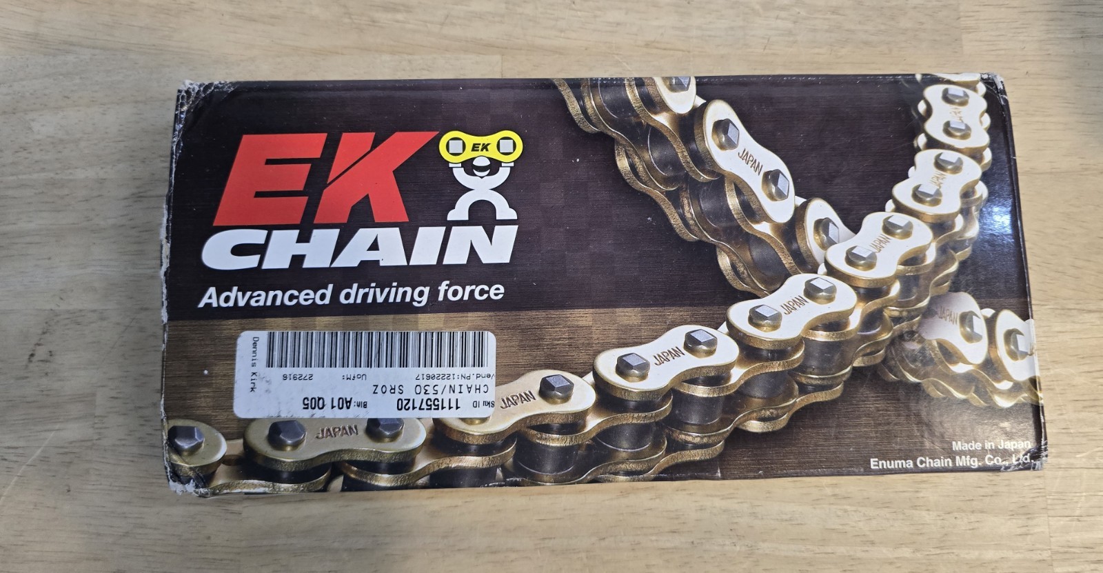 EK 530 SROZ2-120 link O-Ring Chain with RIVET Master Link made in Japan