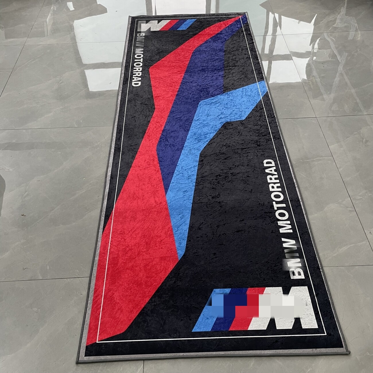 220x80cm Anti-slip Motorcycle Workshop Garage Carpet mat For BMW Motorrad MSport