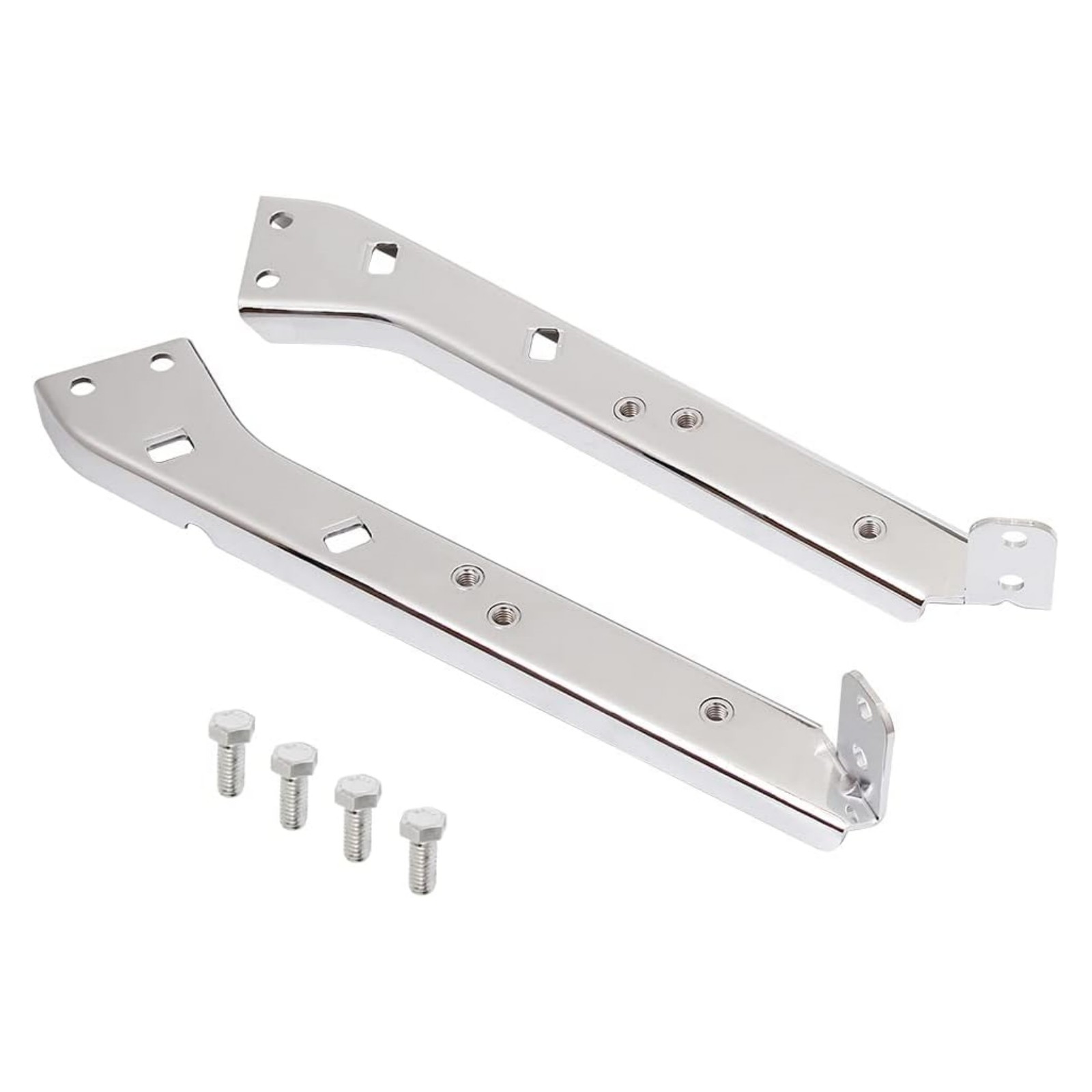 Chrome Saddlebag Rail Support Bracket Left & Right Side Fit for Harley Touring