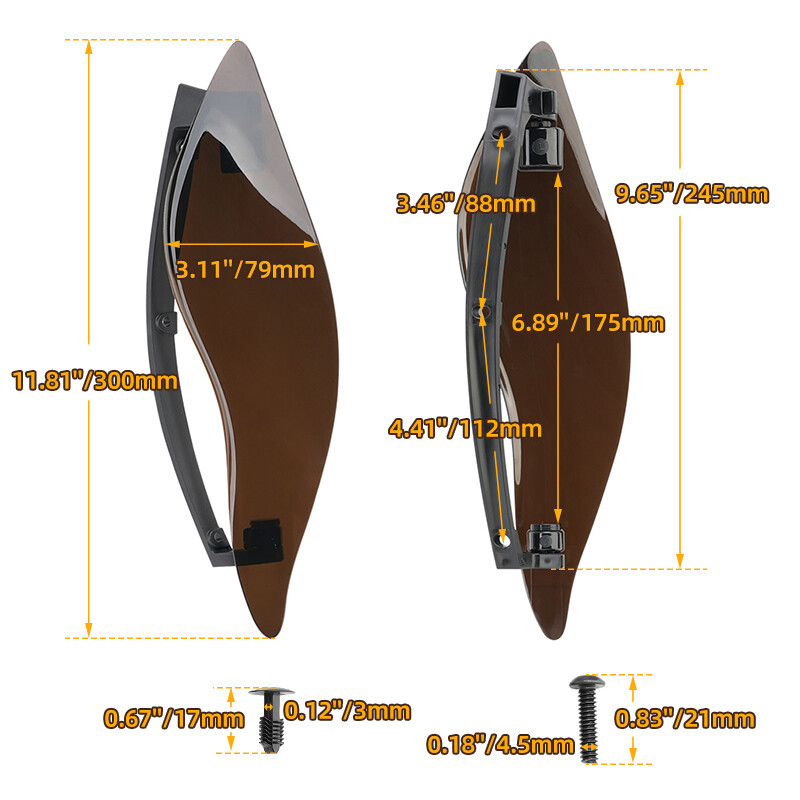 Batwing Fairing Air Wind Deflectors For Harley Touring Street Glide 2014-2024