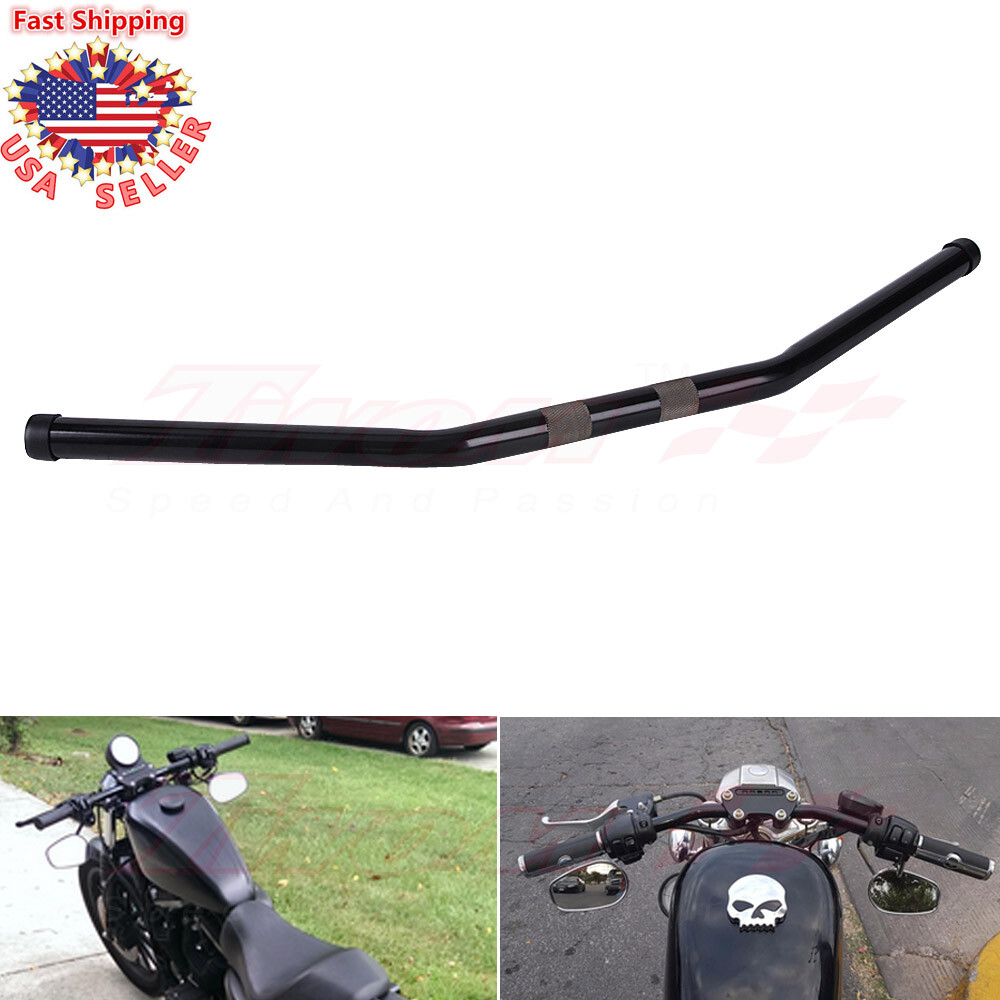 1″ Diameter Drag Bar Handlebar Iron For Harley XL Sportster 883 1200 VTX Shadow