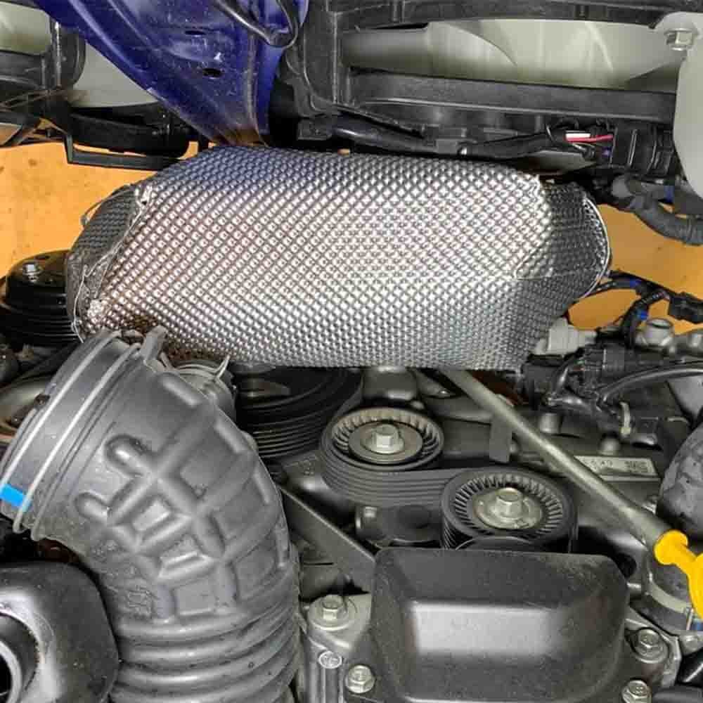 12″x20″ Exhaust Heat Shield Automotive Embossed SS304 Muffler Shield/Wrap