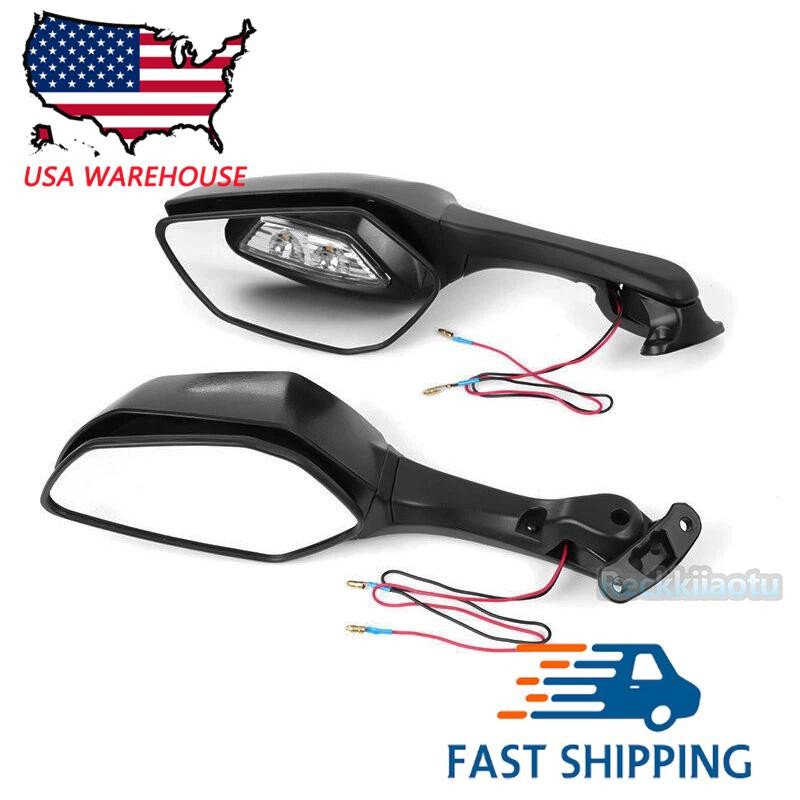 1 Pair Mirror with Turn Signals For Kawasaki Ninja ZX6R ZX636 2009-2023