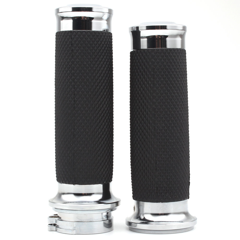 Motorcycle 1″ Hand Grips 26mm Handlebar Grips For Harley Honda Suzuki Kawasaki