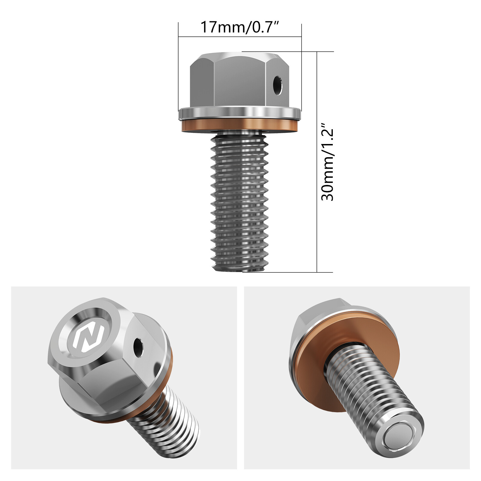 Magnetic Oil Drain Plug Bolt Screw For Honda CRF250R 2004-2016 CRF250X 2004-2017
