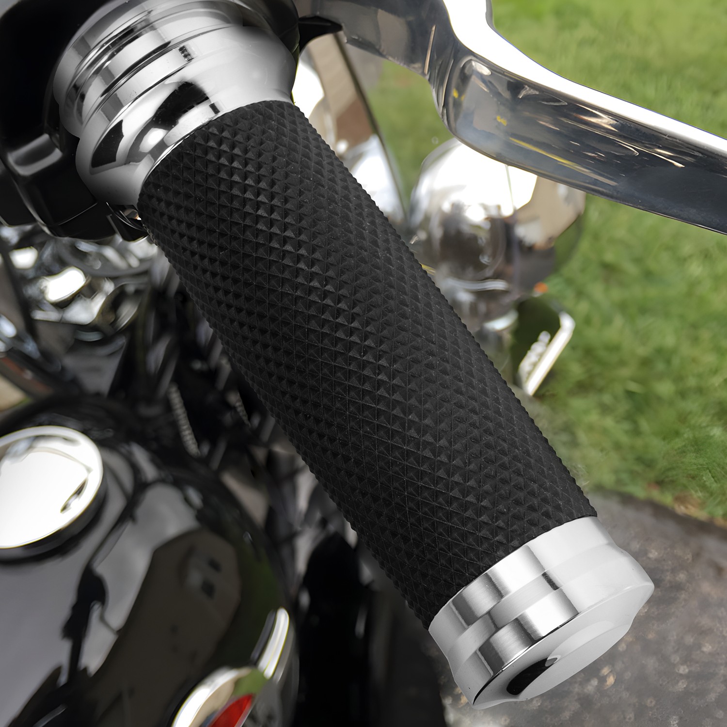 1″ Inch Motorcycle Handle Bar Hand Grips For Harley Honda Yamaha Kawasaki Jkzoab