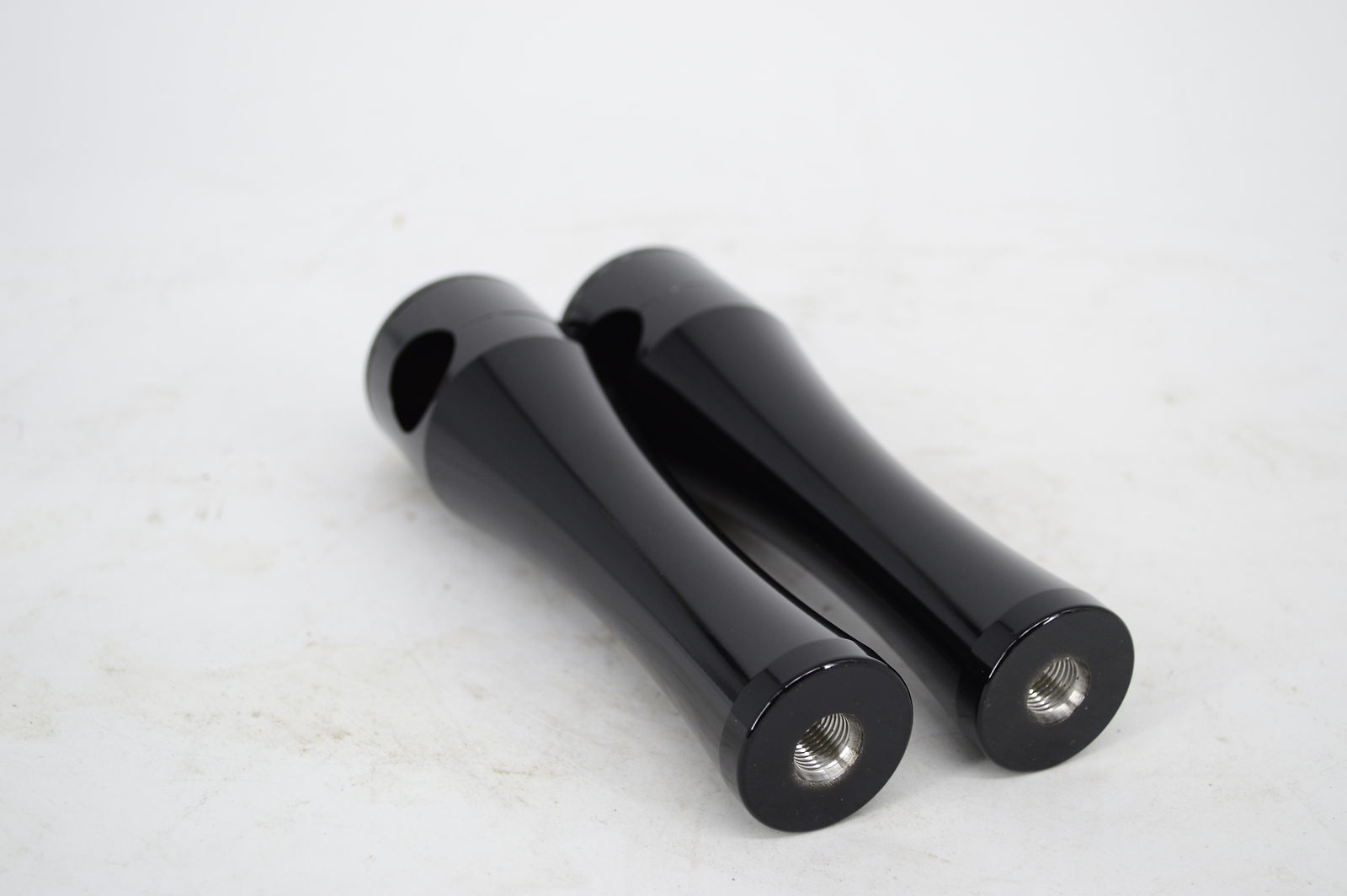 Black 6″ Rise Smooth Handlebar Top Risers Fits For Harley 1″Handle Bars Clamping