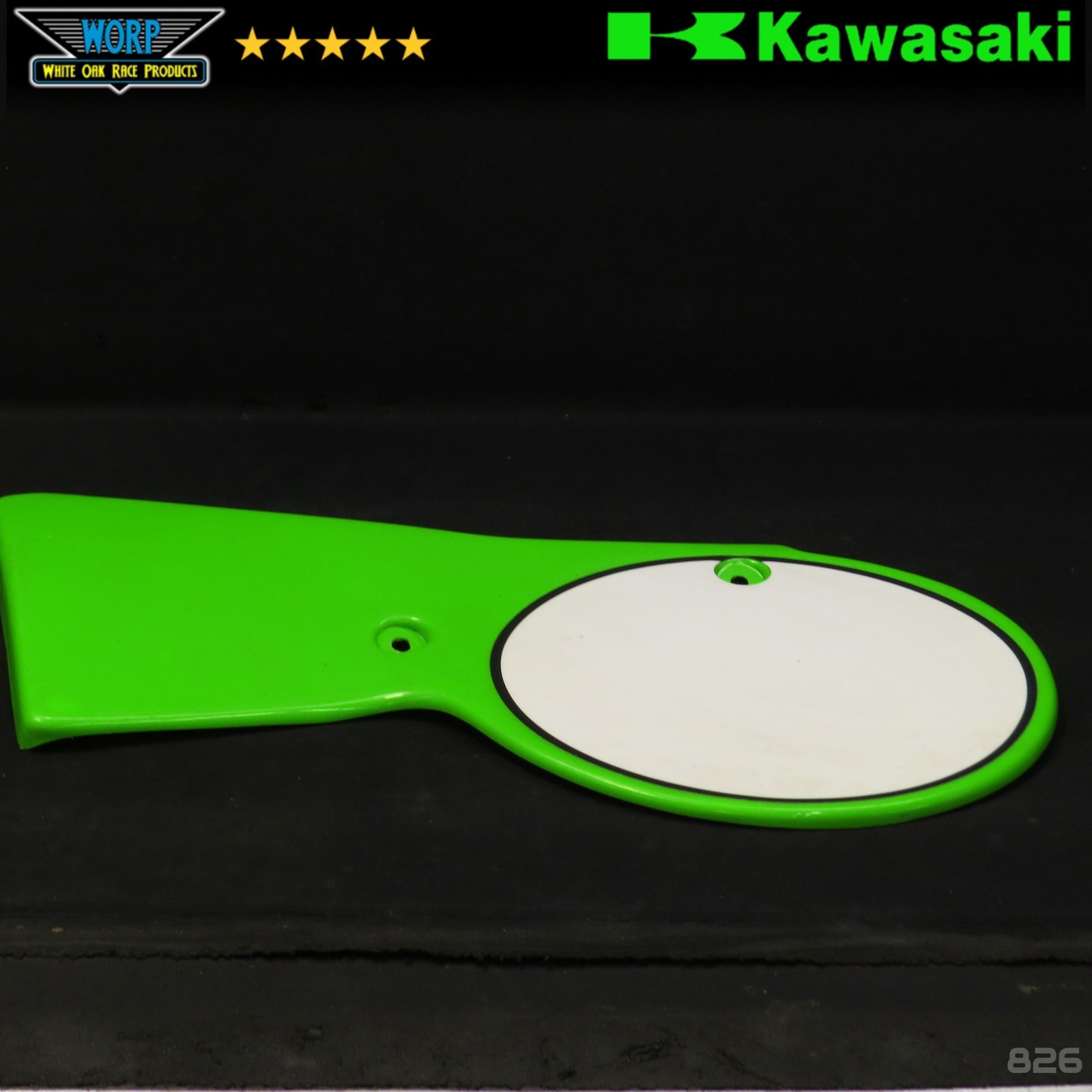 1979 KAWASAKI KX250 LEFT REAR FRAME COVER NUMBER PLATE PANEL DC PLASTICS 74-79