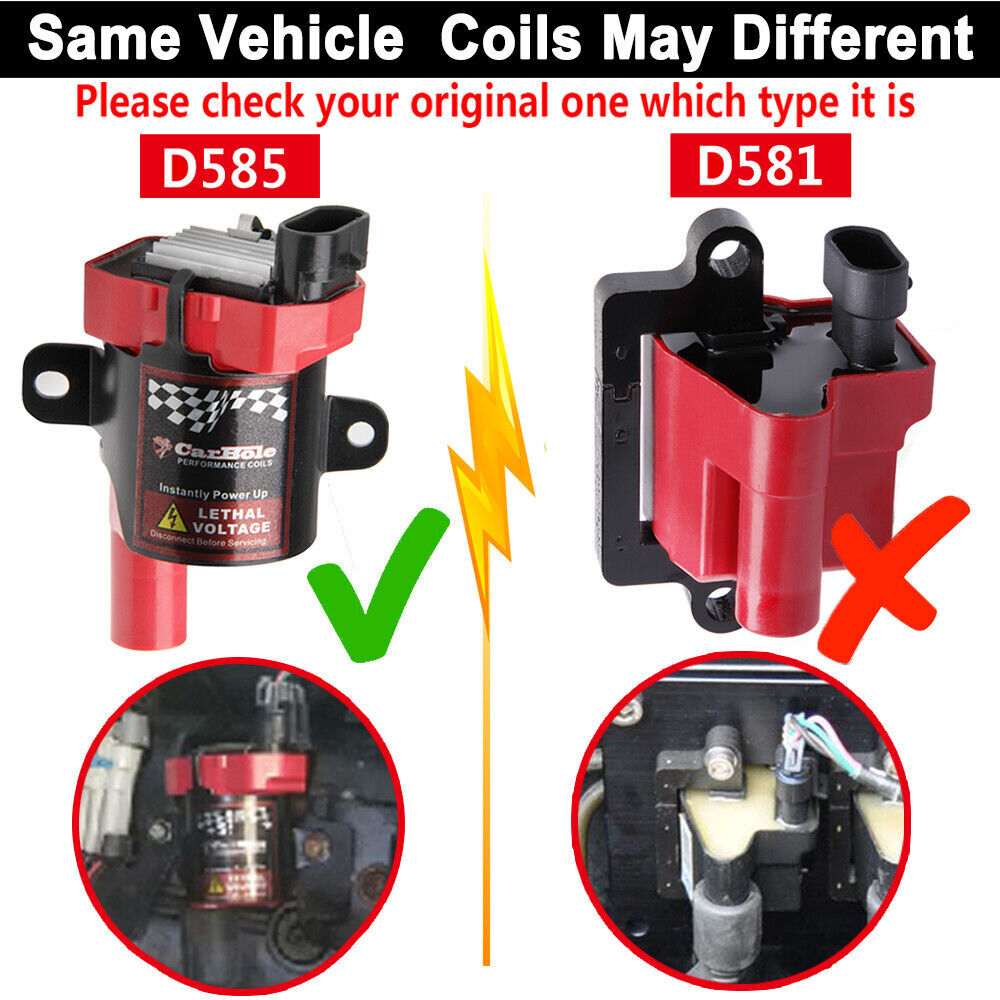 8 Pack Ignition Coils HIGH OUTPUT For Chevrolet GMC Sierra Express LS 5.3L D585