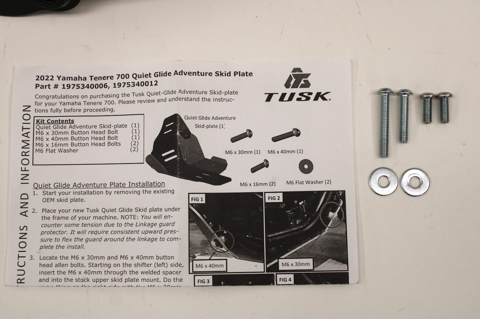 Tusk Quiet Glide Adventure Skid Plate Black with Linkage Guard – 197-534-0012