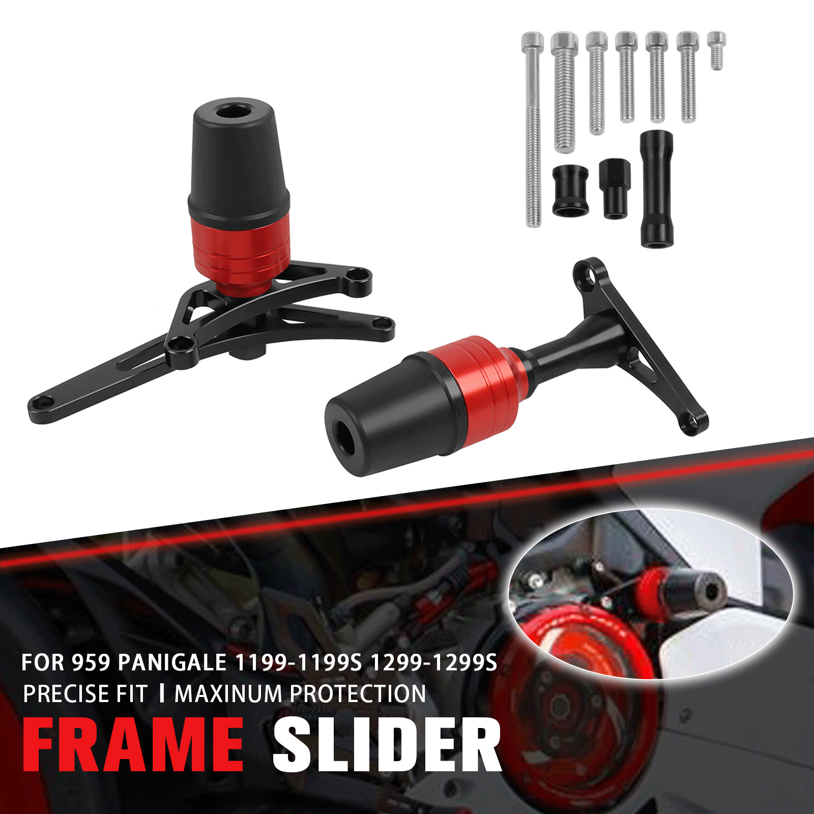 CNC Frame Slider Crash Protector For Ducati 1299 Panigale /S 2015-2017 959 1199