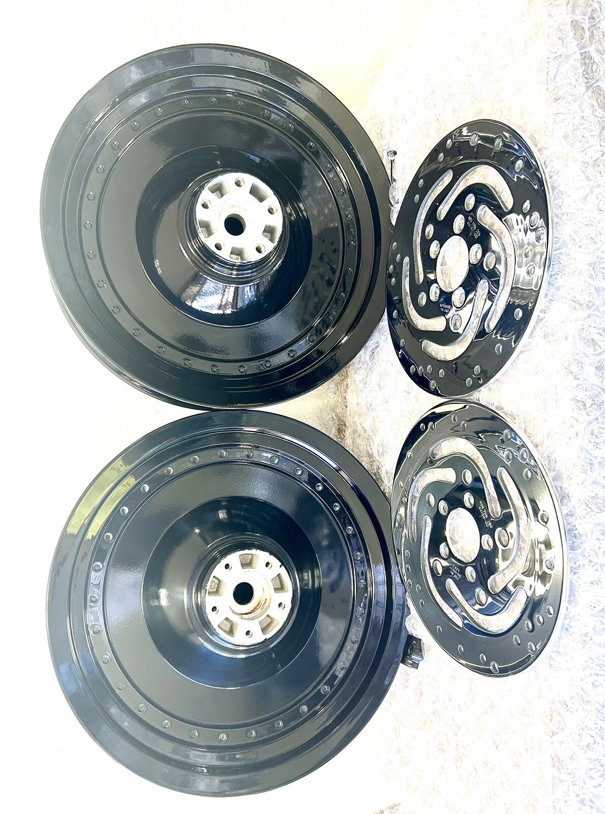 Harley Davidson Fat Boy Wheels 2000-2006 Black Gloss 0em W/ Rotor