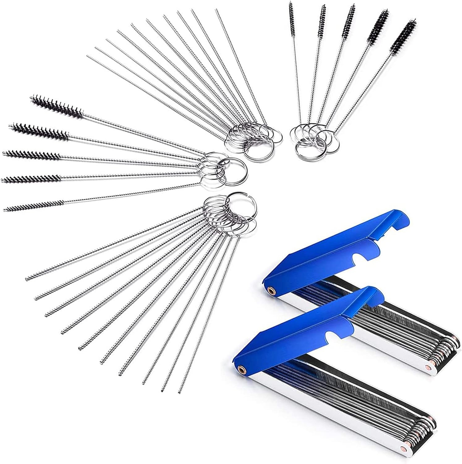 30PC Dirt Removal Tool Kit with Nylon Brushes & Cleaning Wires for Motorcycles