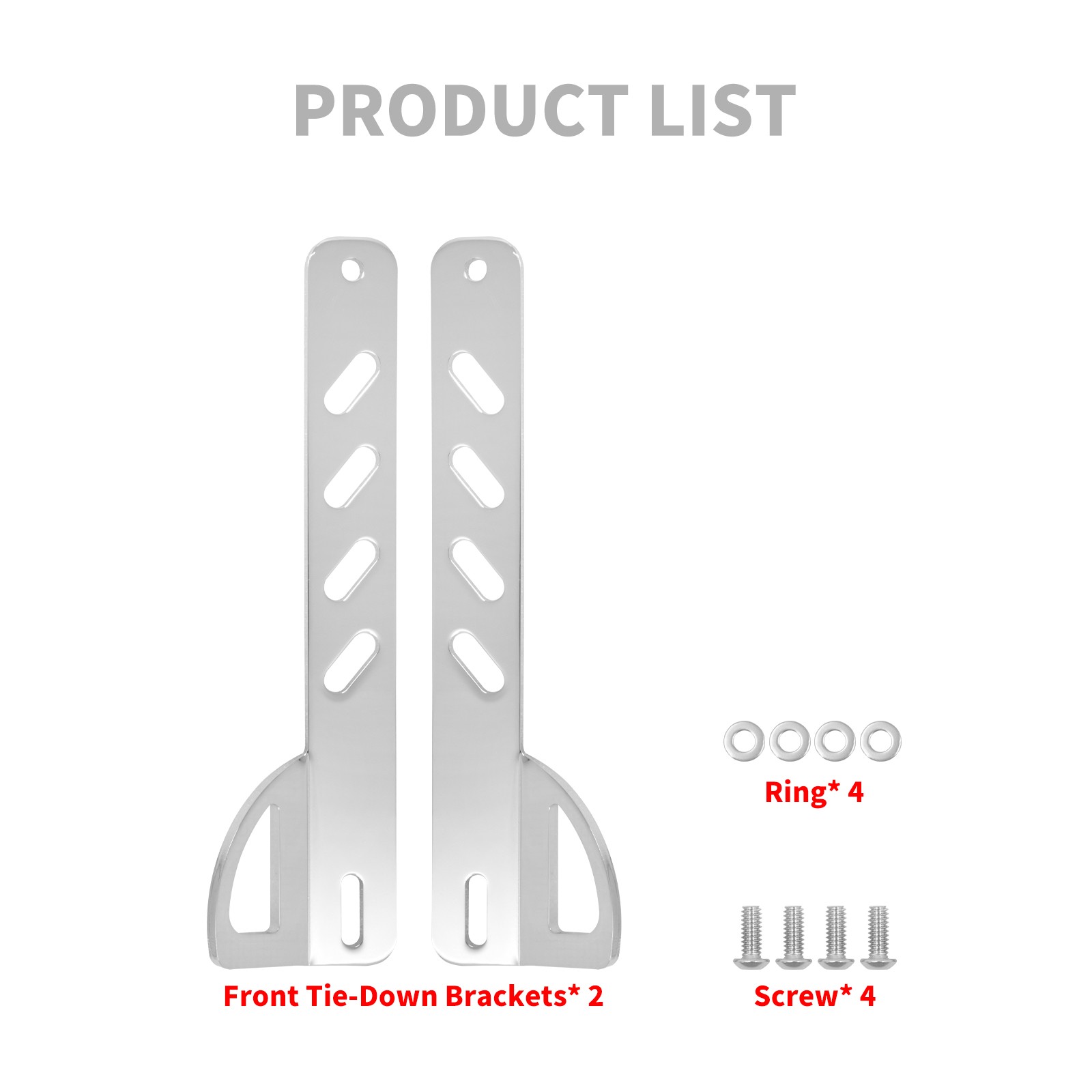 Chrome Front Fork Tie Down Brackets Mounting Holder Fit For Harley Softail 00-24