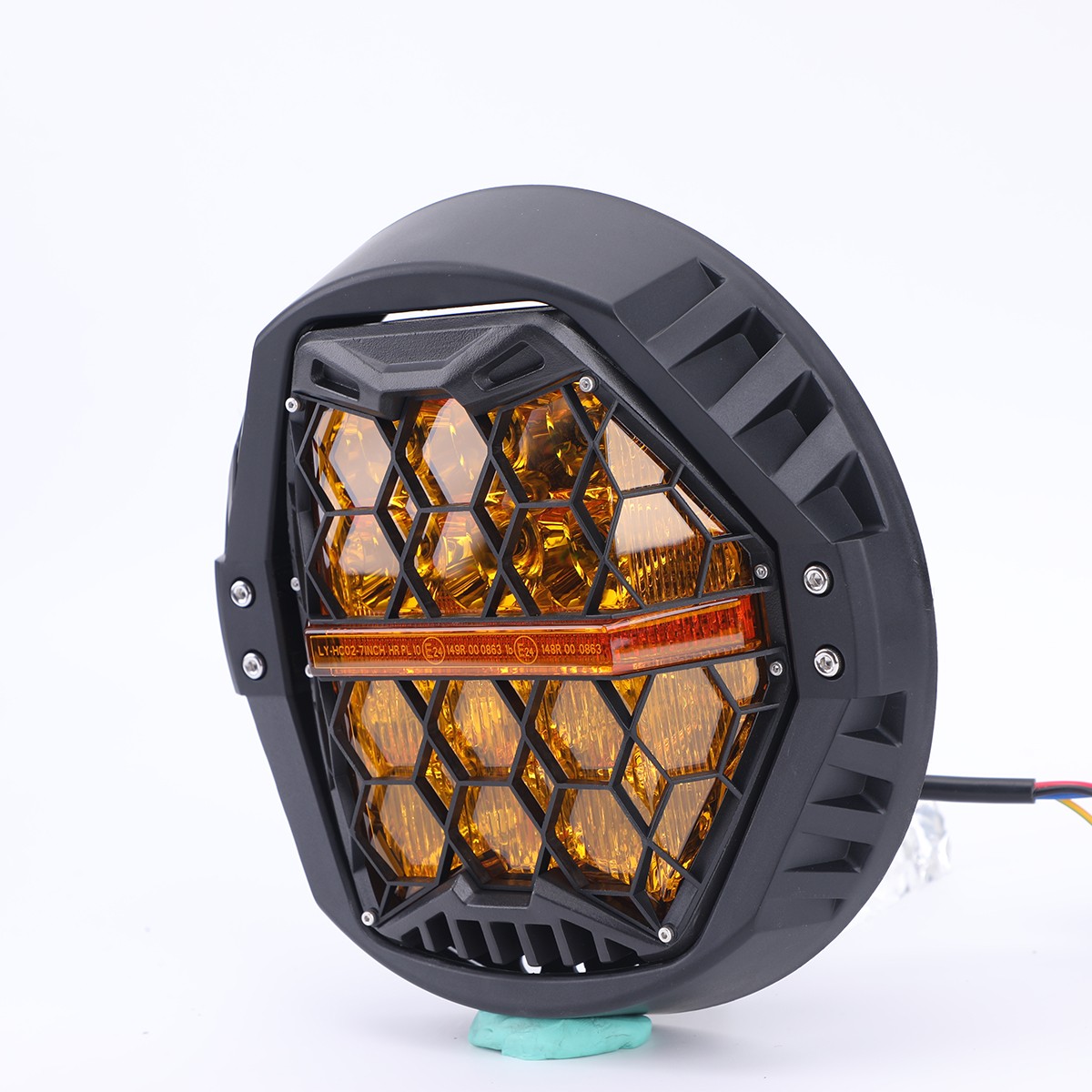 Yellow Lens for Harley Street Glide 2006-2023 7″ Round LED Headlight w/DRL Hi-Lo