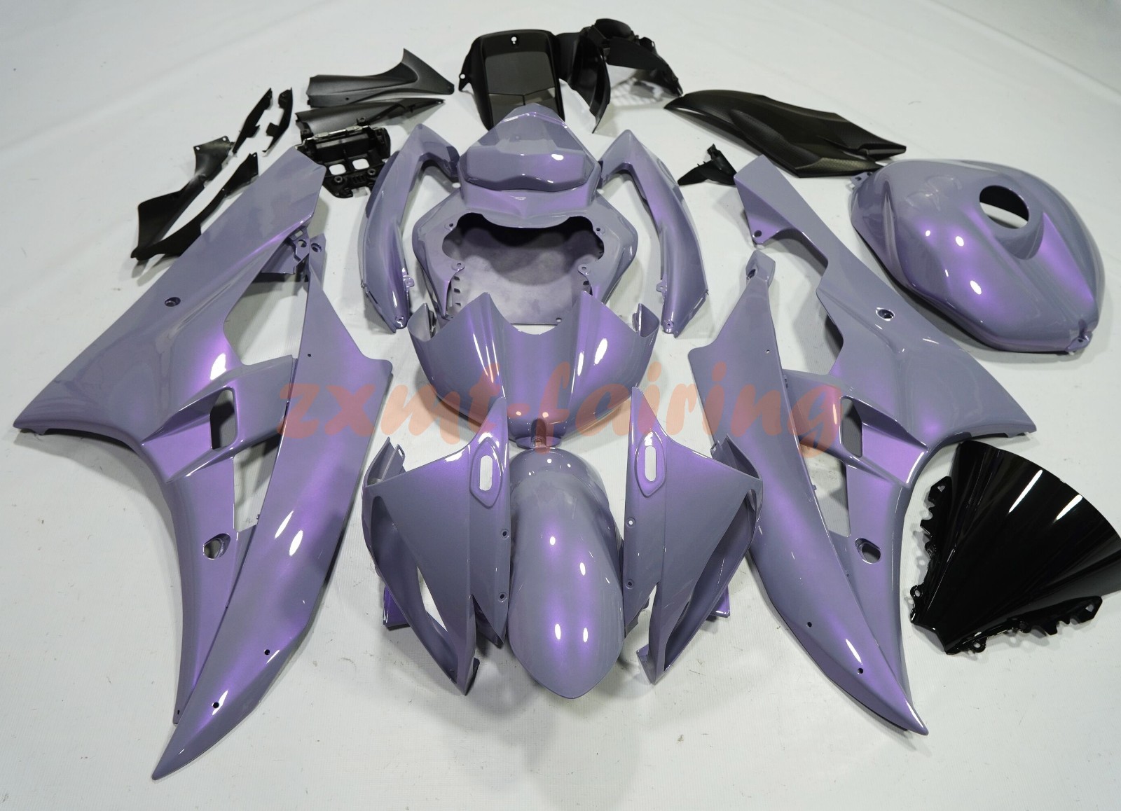 Chameleon Gray Dazz Purple Fairing Kit w/ Tank Cover for Yamaha YZF R6 2006-2007