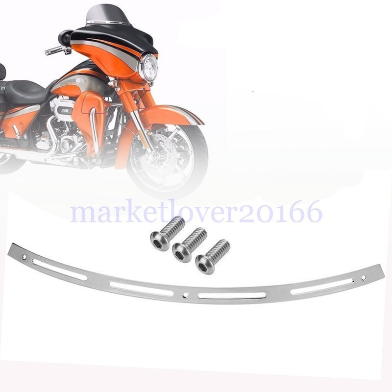 4 Slot Batwing Fairing Windshield Windscreen Trim For Harley Street Glide 96-13