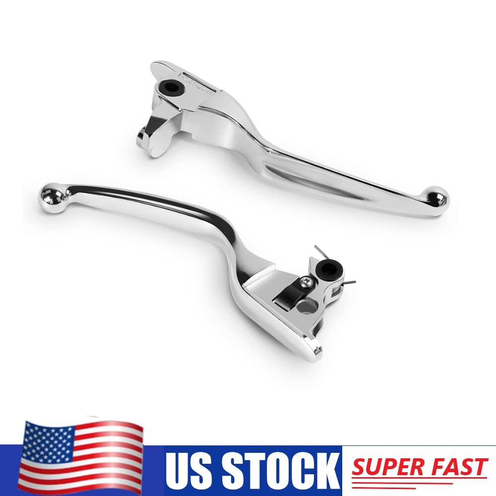 Chrome Brake Clutch Levers 7.5″ Hand Grip Front For Harley Road Glide FLTRK 2024