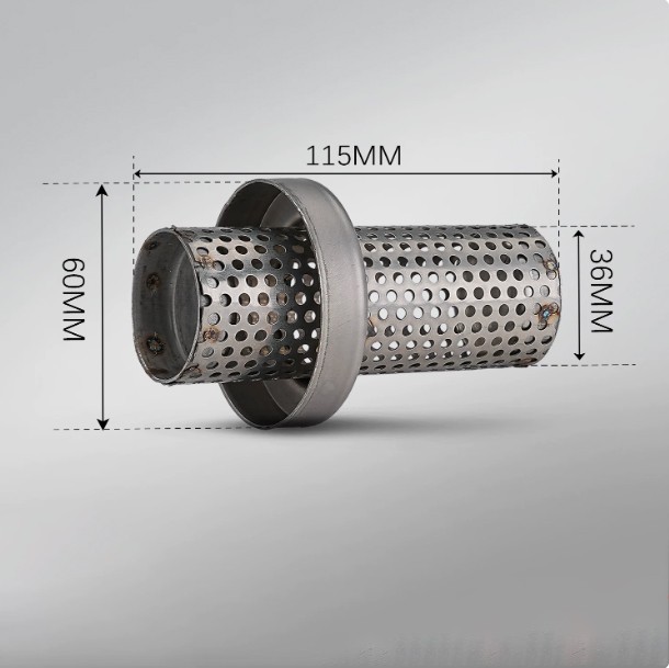 Universal Silencer Exhaust DB Killer Baffle Slip On Link Pipe Muffler For 60mm