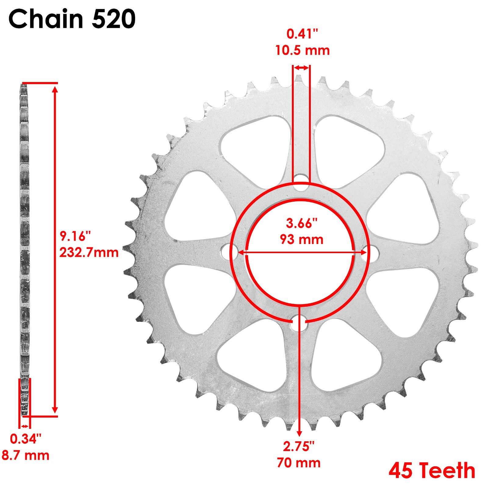 Drive Chain & Sprocket Kit fits Kawasaki KZ440 LTD 440 1980-1985