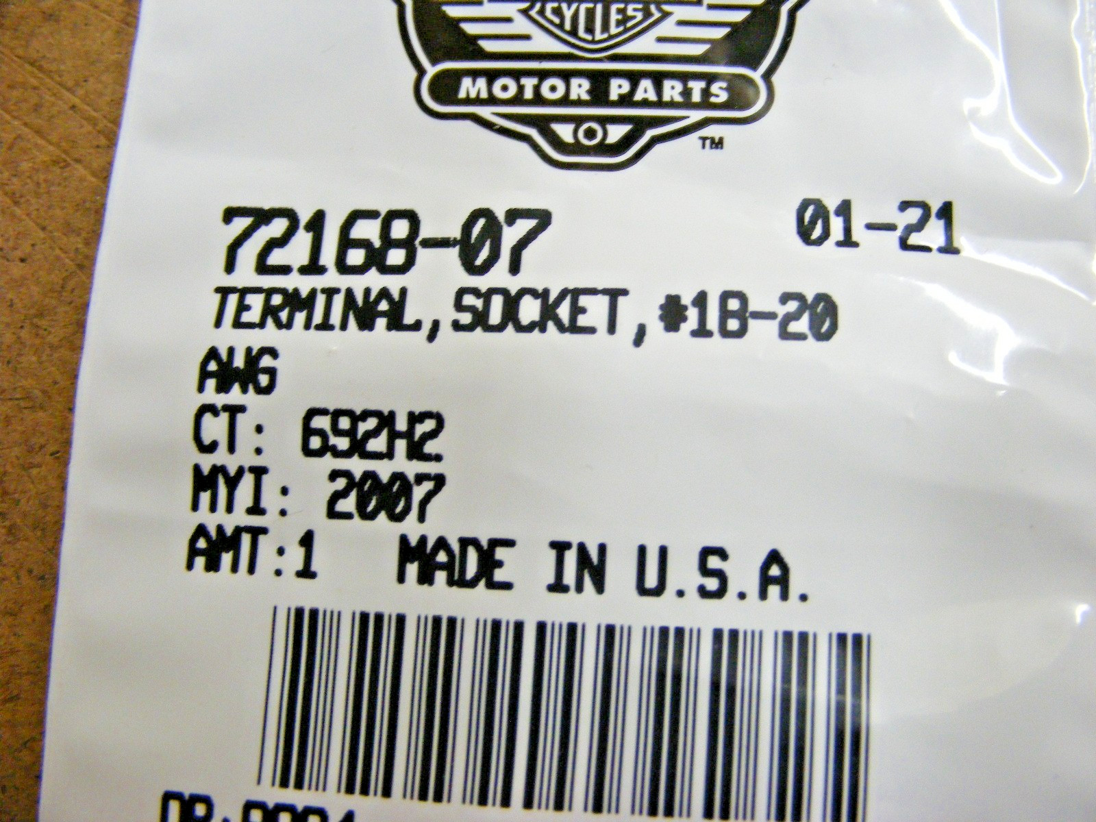 (3) Harley Davidson Terminal Socket 18 – 20 AWG 72168-07 OEM (hd)