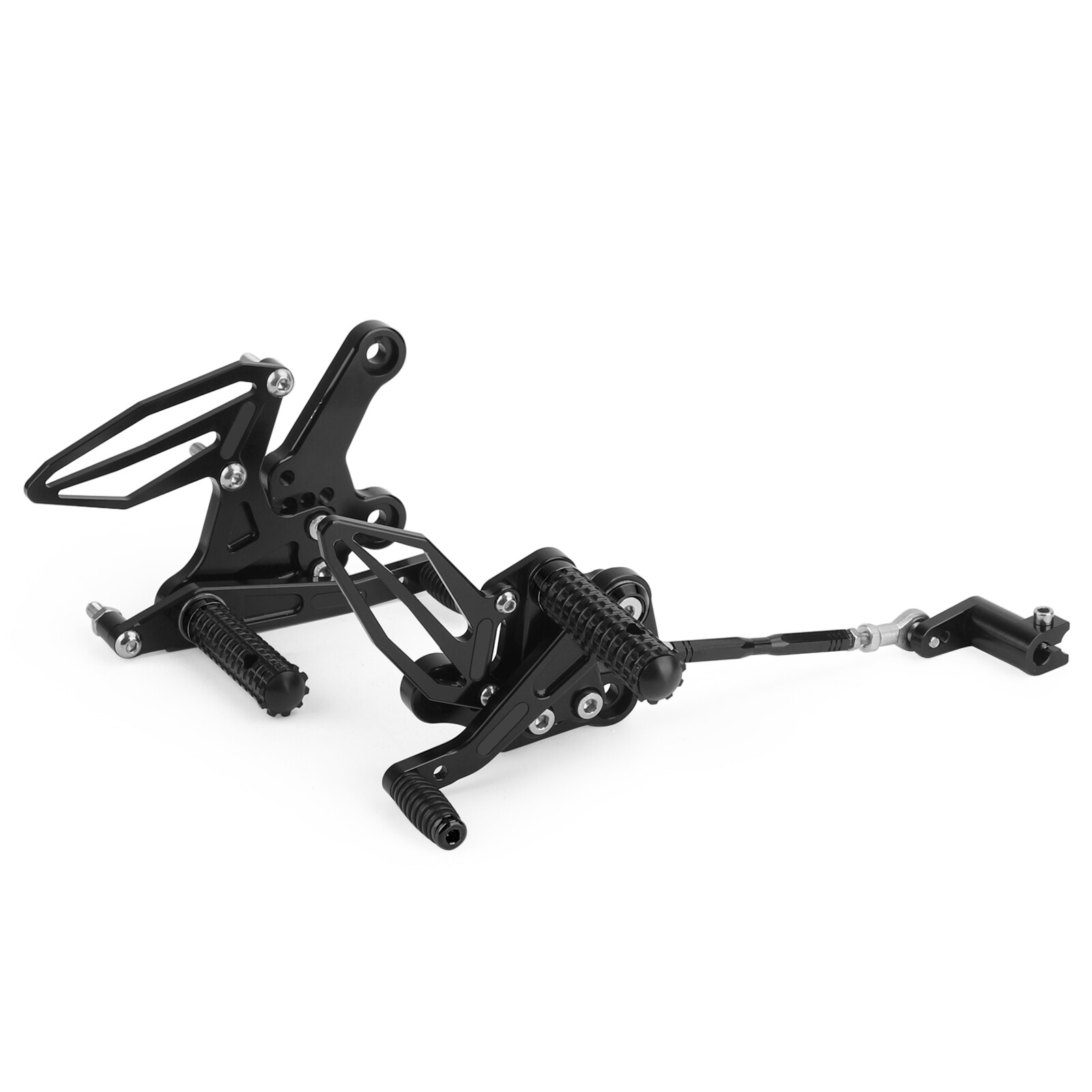 CNC Aluminum Rearsets Footpegs Black For Kawasaki Z400 / Ninja 400 2018 – 2022