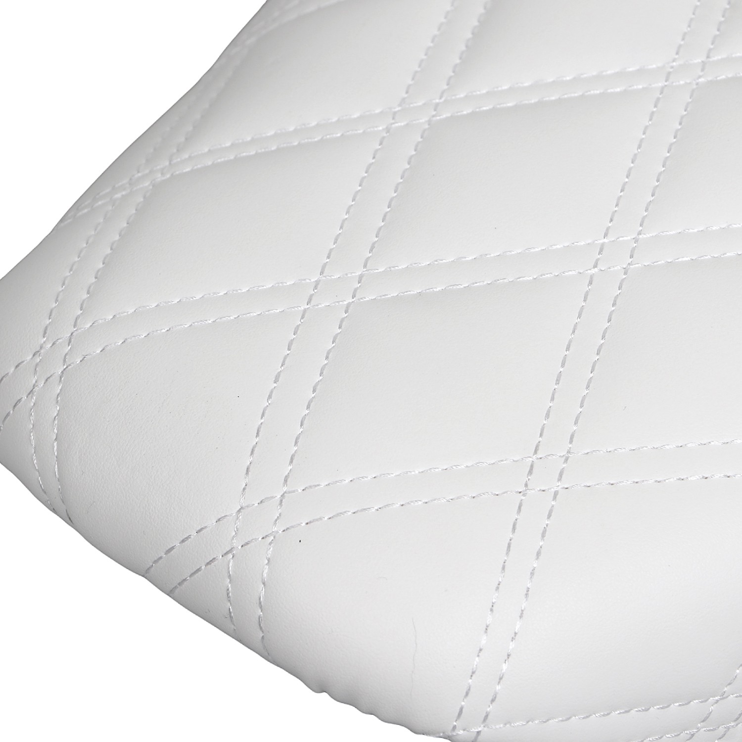 Driver Solo Seat White Stitching For Harley 2006-2017 Heritage Softail Deluxe
