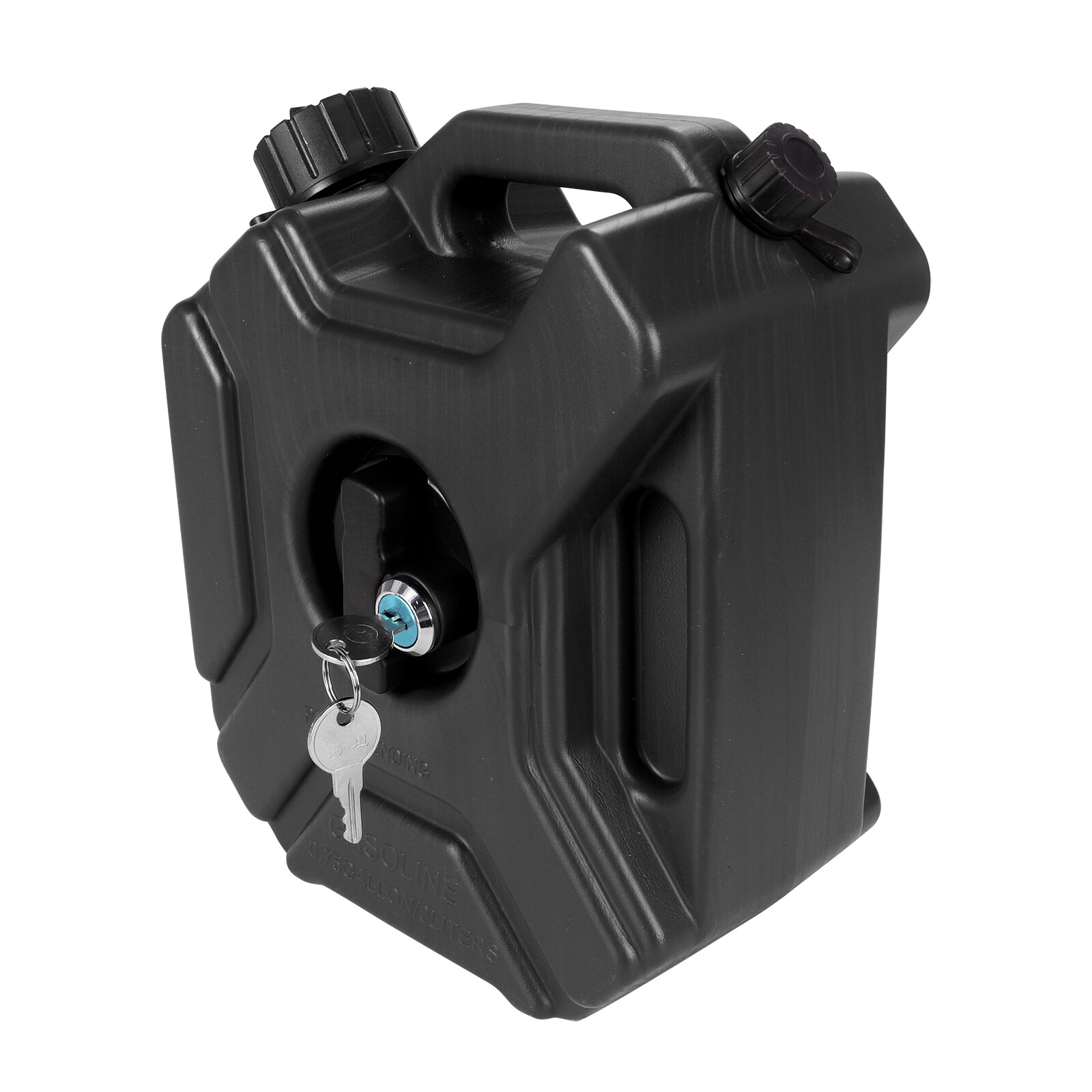 ABS 3L Fuel Tank Container Car Motorcycle Spare Petrol Storage Heavy Can Black