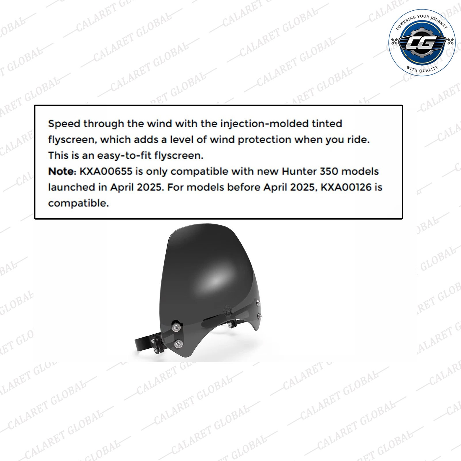 Genuine Tinted Flyscreen for Royal Enfield New Hunter 350 KXA00655