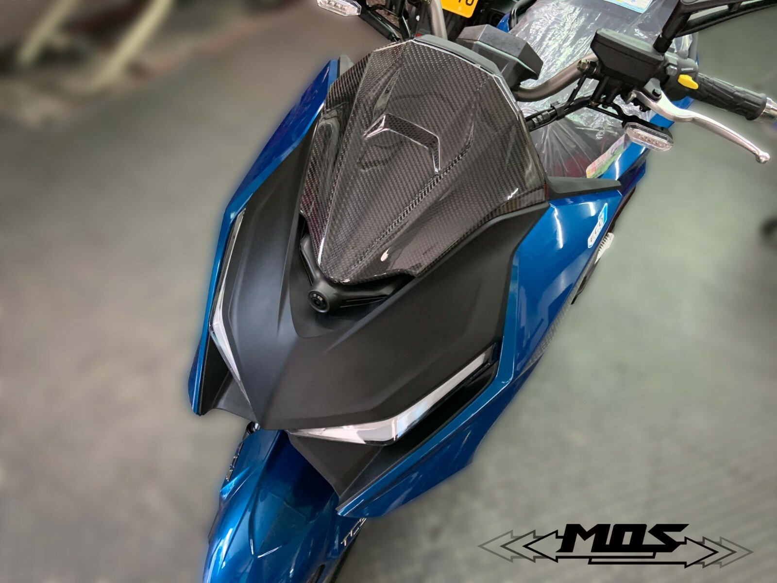 MOS Carbon Fiber Small Front Shield Cover for Kymco KRV 2020-2021