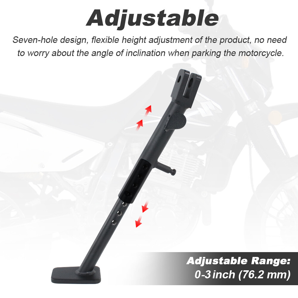 Fit For Suzuki DR650 1996-2023 Adjustable Kickstand Side Stand Support Foot Leg