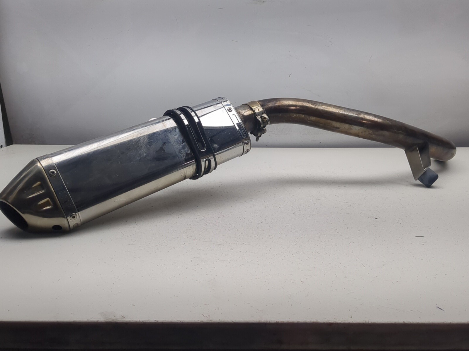 12-15 Triumph Tiger Explorer Rear Delkevic Tri-Oval PR1830R Muffler Assembly