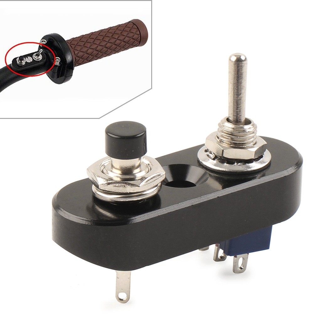 7/8″ Handlebar Mini Dual Toggle Switch Push Button For Horn Headlight ON-OFF