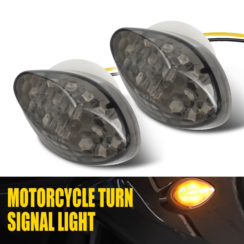 2x Motorcycle Flush Mount Turn Signal Indicator Blinker Amber LED Light DRL 2502