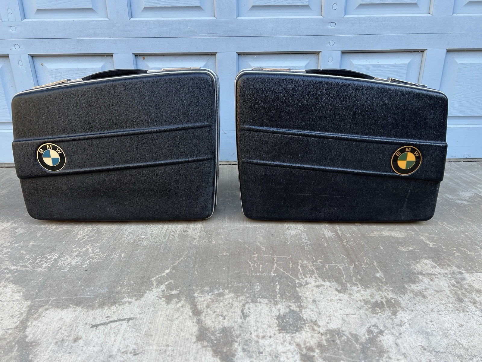 1970’s BMW Saddlebags Hard Touring Luggage Cases Genuine OEM Left Right