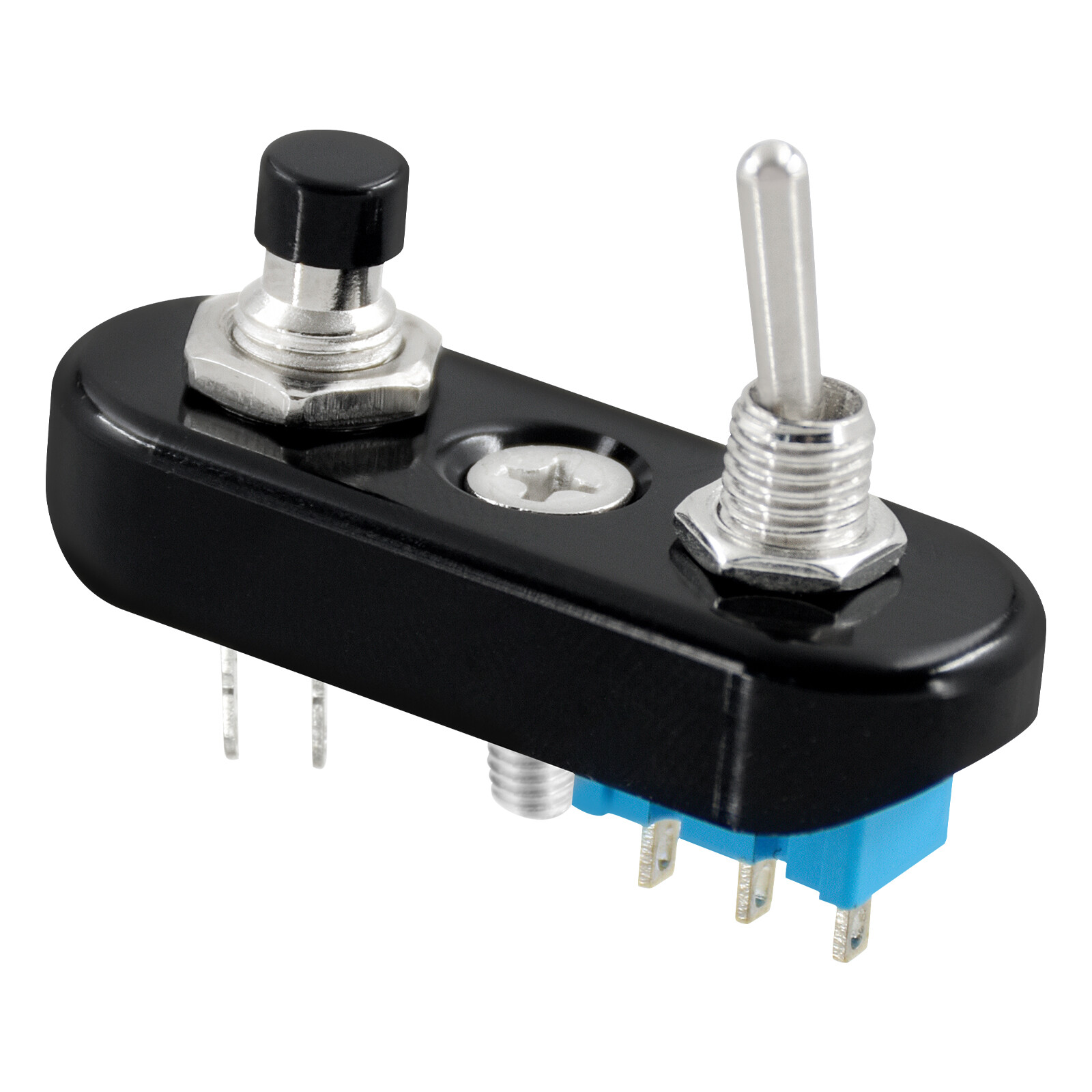 Mini Control Black Toggle Push Switch ON/OFF Button For Universal 1″ Handlebar