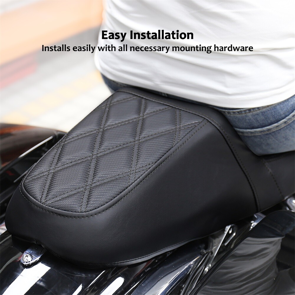 Step-Up Full Black One-Piece Seat For Harley Road King FLHR 08-23 Special 17-23
