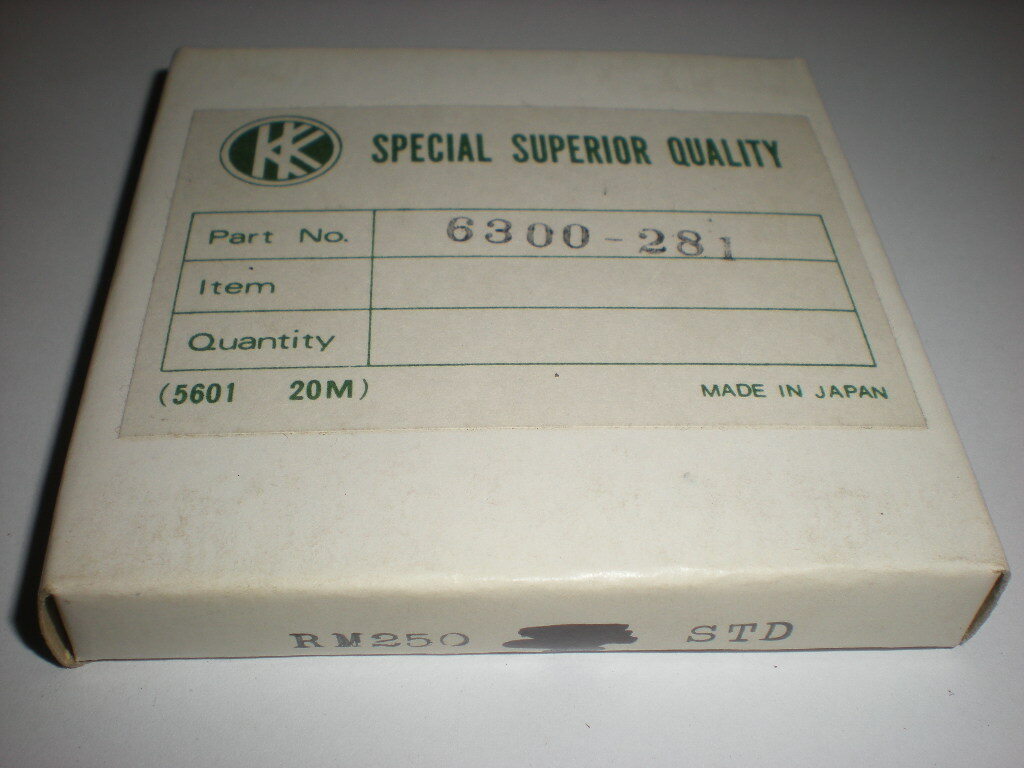 NOS PISTON RINGS, Standard, STD 1976 1977 1978 1979 Suzuki RM250, # 12140-41620