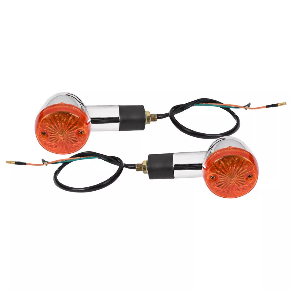 1 Pair of Turn Signals 10mm 12V FOR Harley-Davidson Honda Kawasaki Yamaha Suzuki