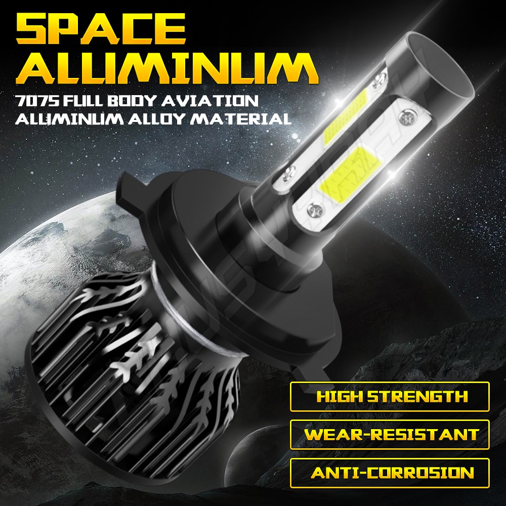 High Power LED Headlight H4 Bulbs Lights for Yamaha Road Star 1999 2000-2014