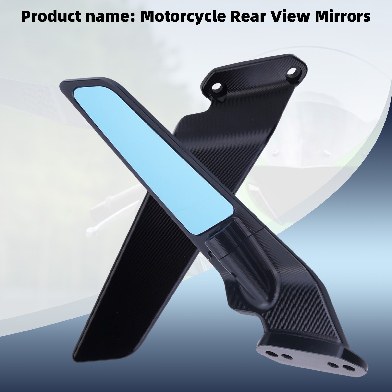 Left & Right Motorcycle Rearview Mirrors for Kawasaki Ninja ZX-6R ZX636 2019-24