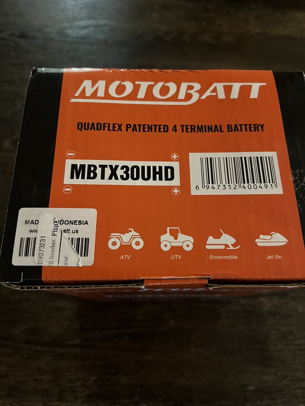Motobatt MBTX30U(HD) Quadflex AGM 12V Battery – MBTX30UHD