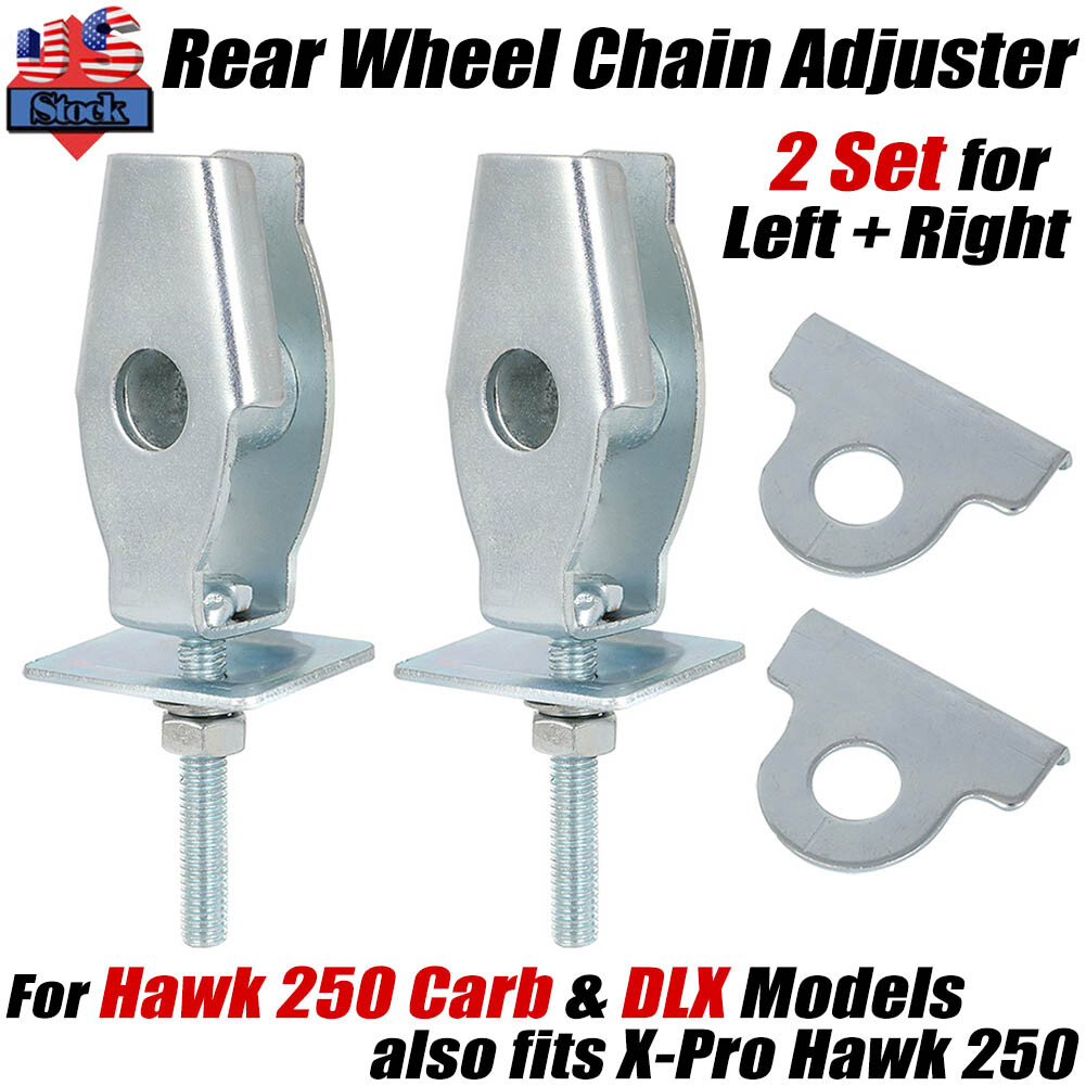 Left & Right Rear Wheel Chain Adjuster Kit For Hawk 250 Carb And DLX Models 2SET