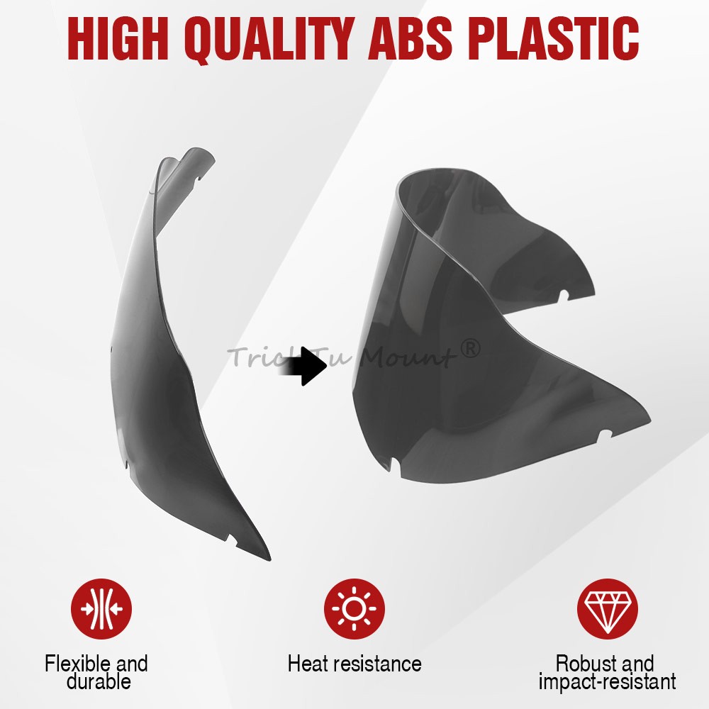 9.5″ Smoke Windscreen Windshield Air Deflector For Harley Road Glide 1998-2013