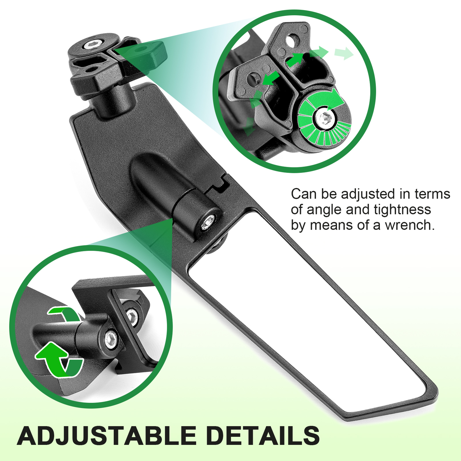 Adjustable Winglet Wing Stealth Mirrors For Kawasaki NINJA 650 EX650 2016-2024