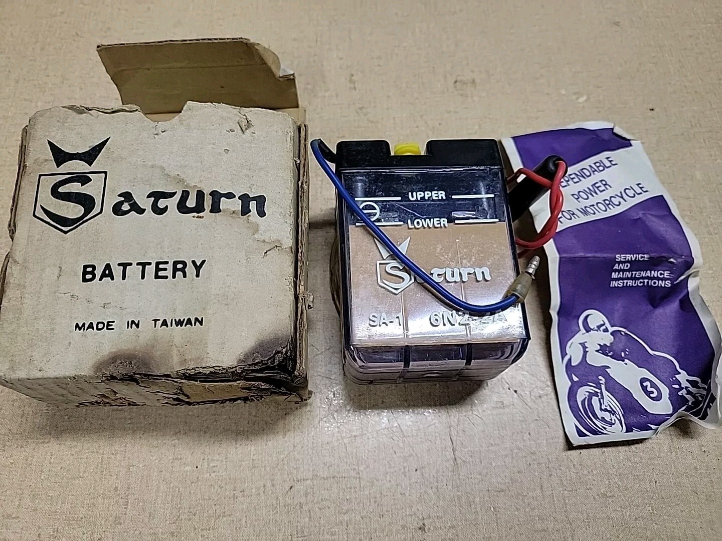 VINTAGE NOS 6N2A2C – 6V Conventional Battery Honda Z50,Z50 Mini Trail CT70 ETC