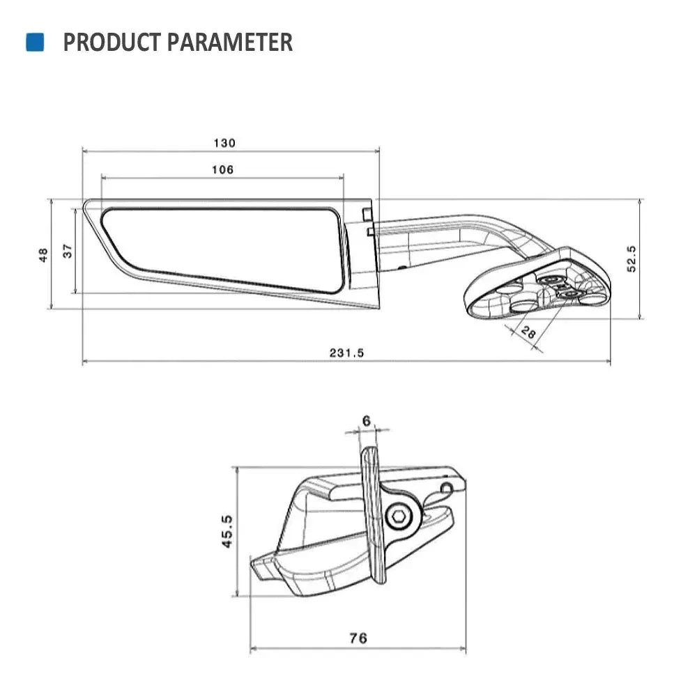 Side Mirrors Fit For Yamaha YZF R1 R1M 2020-Rearview Wind Wing Mirror Adjustable