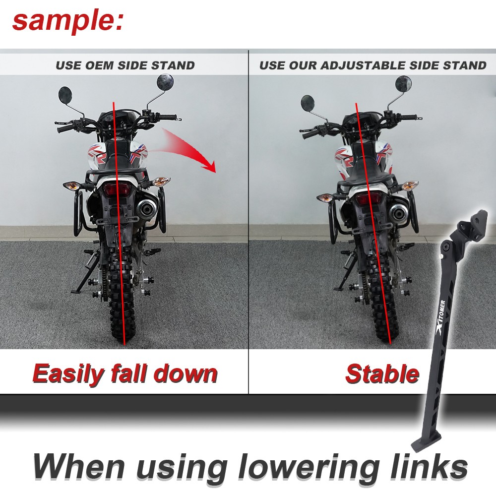 1 PC Aluminum Single Kickstand Side Stand Black Fit For Yamaha YZ450F 2010-2021